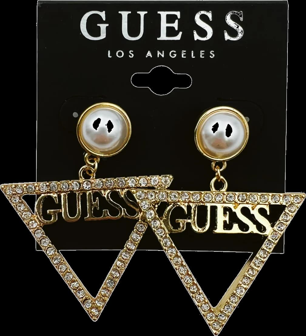 Garde-temps Guess 109790 pour femme, cadran absent, bracelet absent, or triangle cristaux