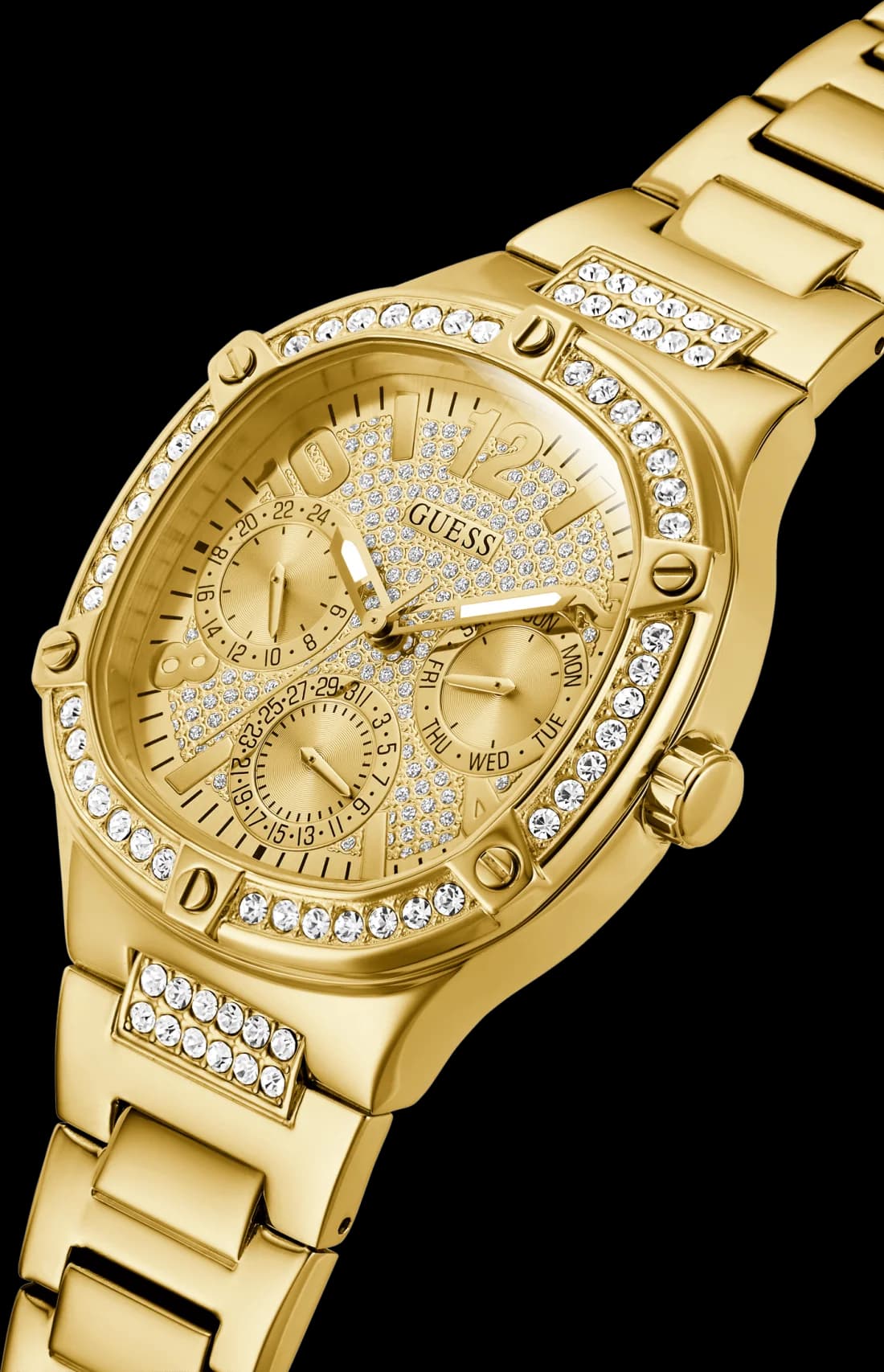 Le garde-temps Guess GW0558L2 vu de profil
