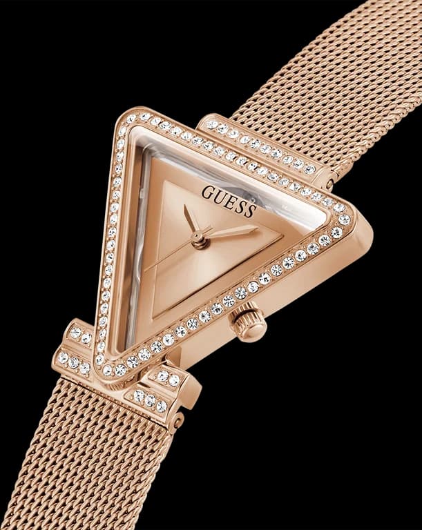 Zoom sur le cadran or rose du Guess GW0508L3