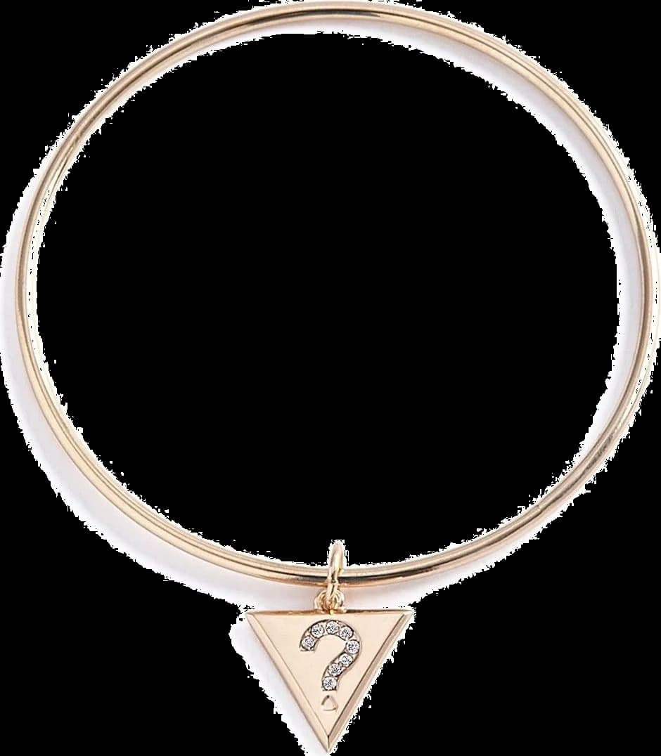 Garde-temps Guess B119291-C1DS pour femme, acier or avec plaque logo triangle
