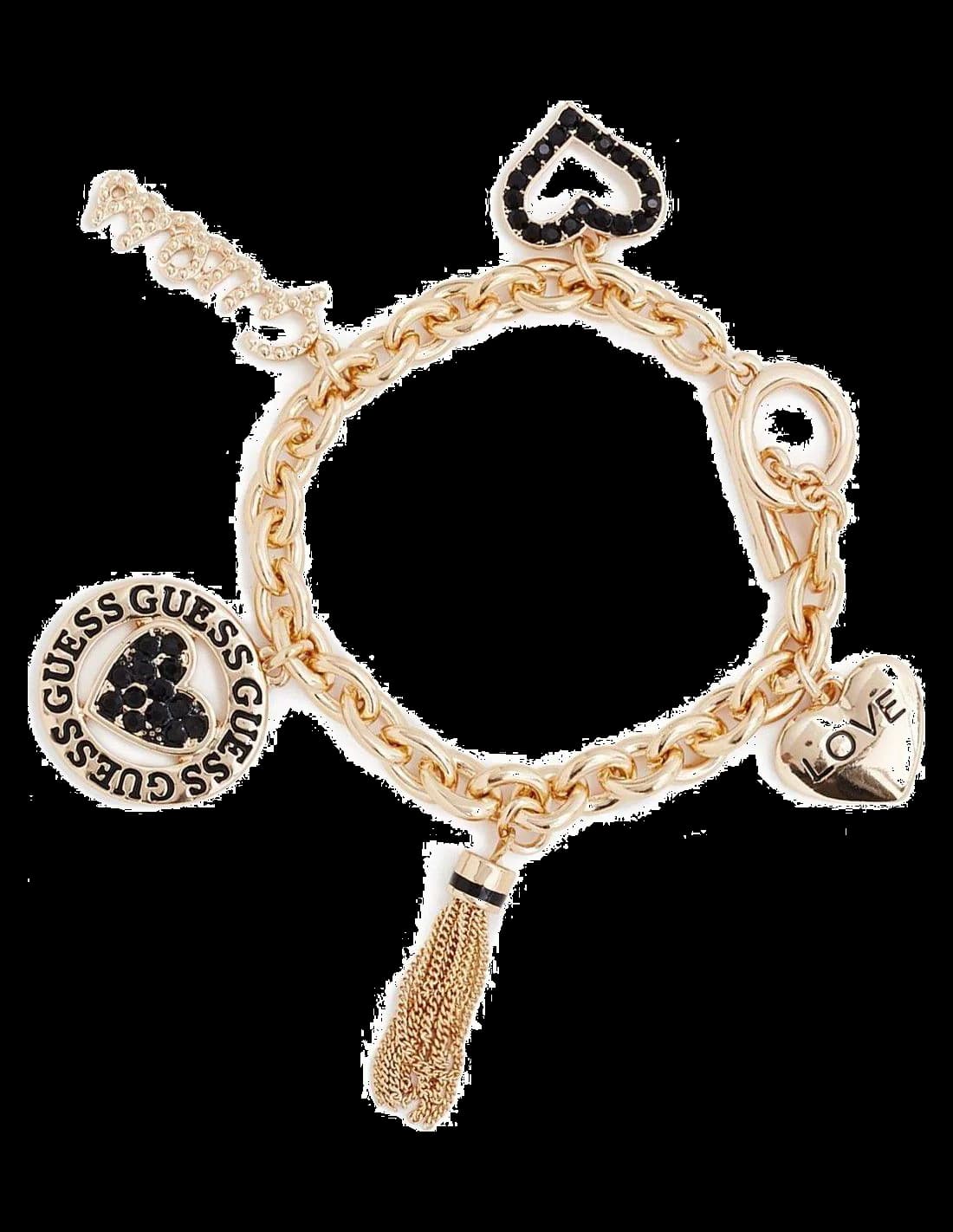 Garde-temps Guess 398162-21 pour femme, bracelet or, 6 breloques décoratives, style féminin