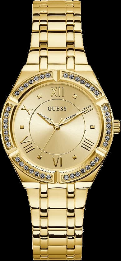 Garde-temps Guess GW0033L2 pour femme, dorée avec lunette strass