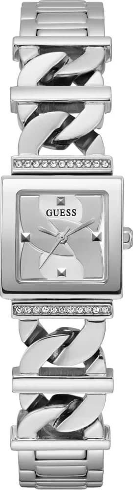 Garde-temps Guess GW0603L1 pour femme, cadran argent sur bracelet acier