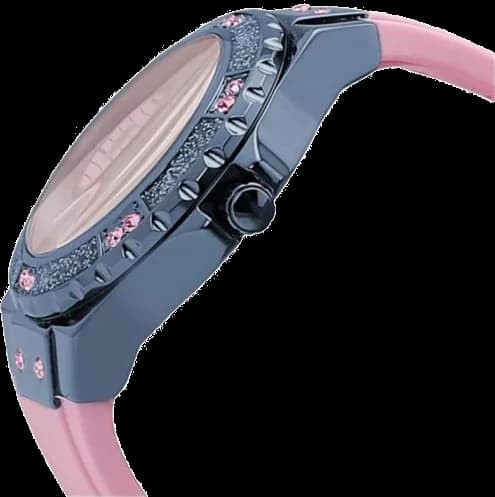 Zoom sur le cadran violet du Guess W0775L5