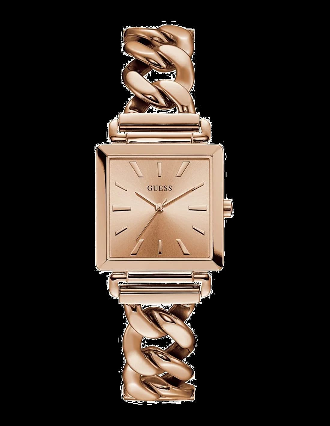 Garde-temps Guess W1029L3 pour femme, cadran or rose avec index brillants