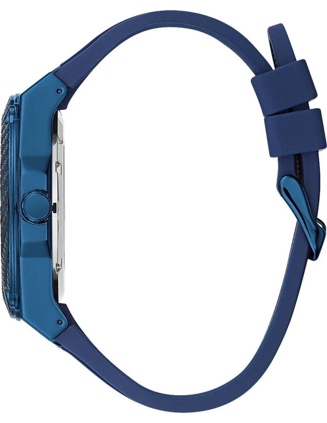 Zoom sur le cadran bleu du Guess W1049G7
