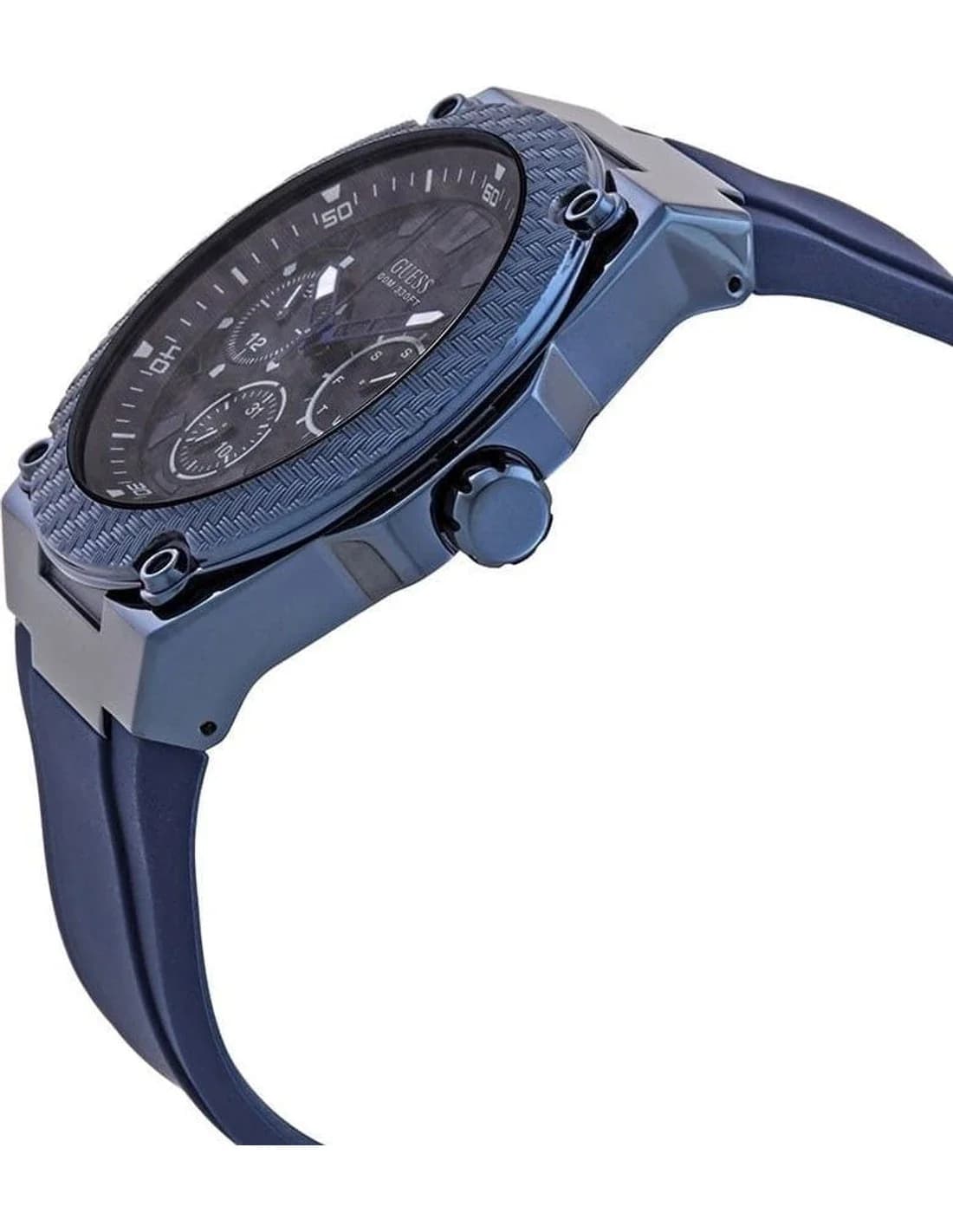 Le garde-temps Guess W1049G7 vu de profil