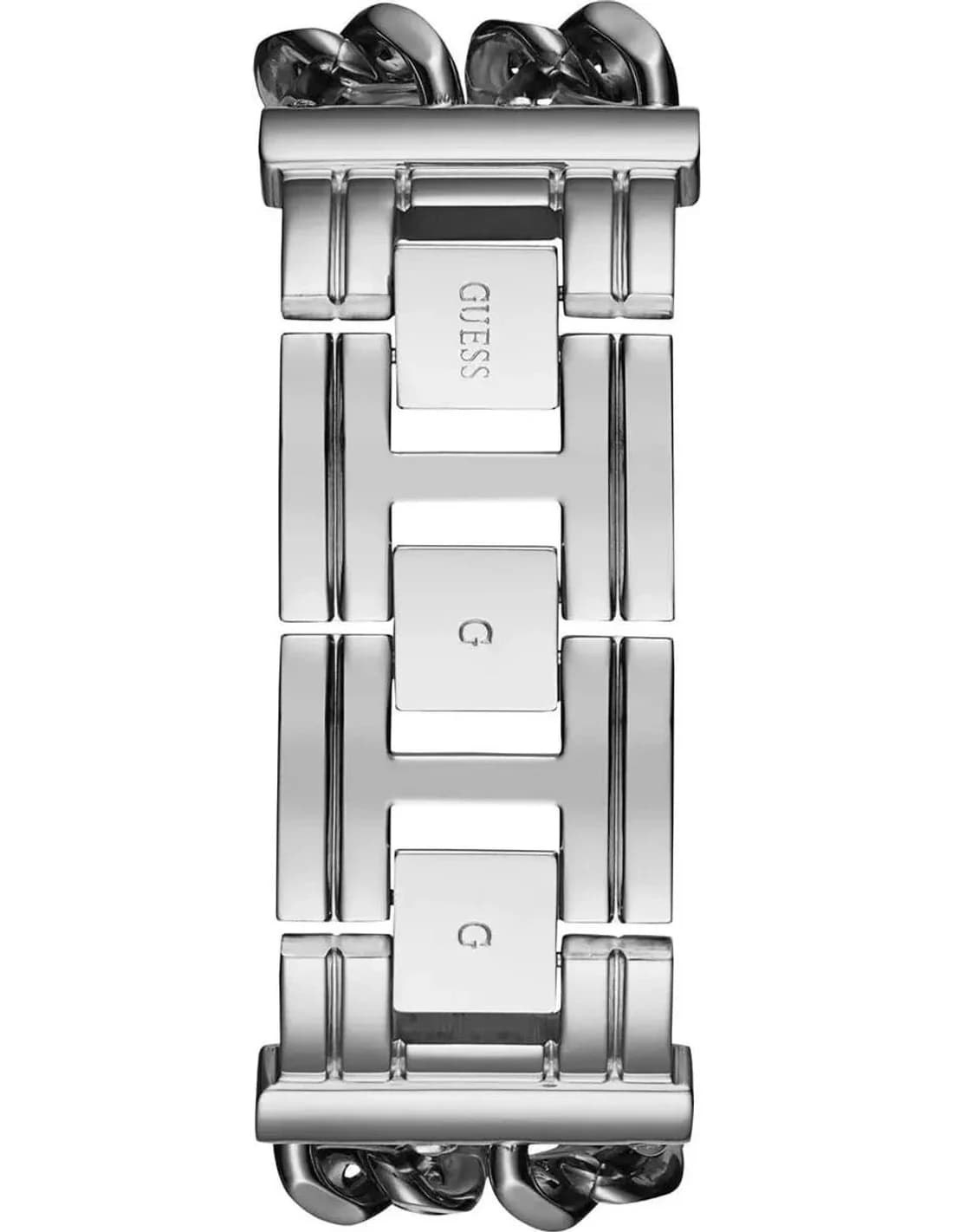 Zoom sur le cadran argent du Guess W1121L1