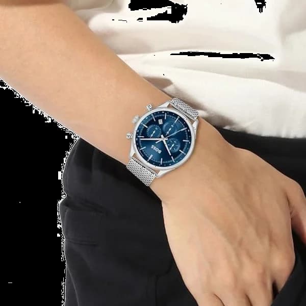Détail du bracelet acier du Hugo Boss 1514052