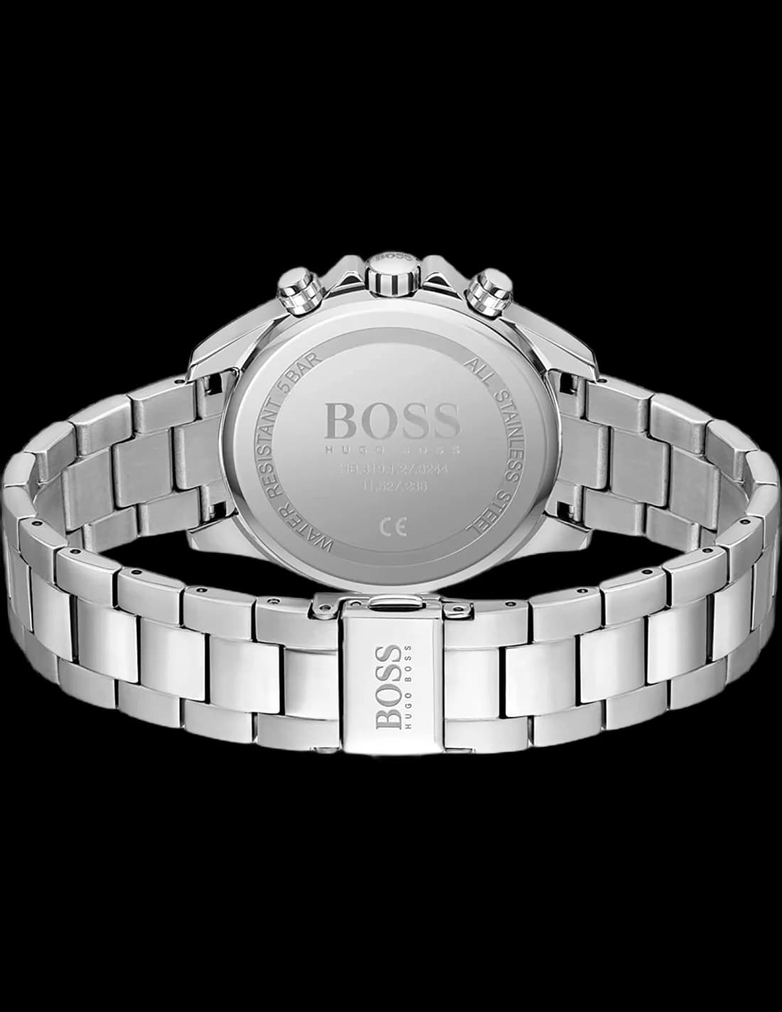 Zoom sur le cadran noir du Hugo Boss 1502614