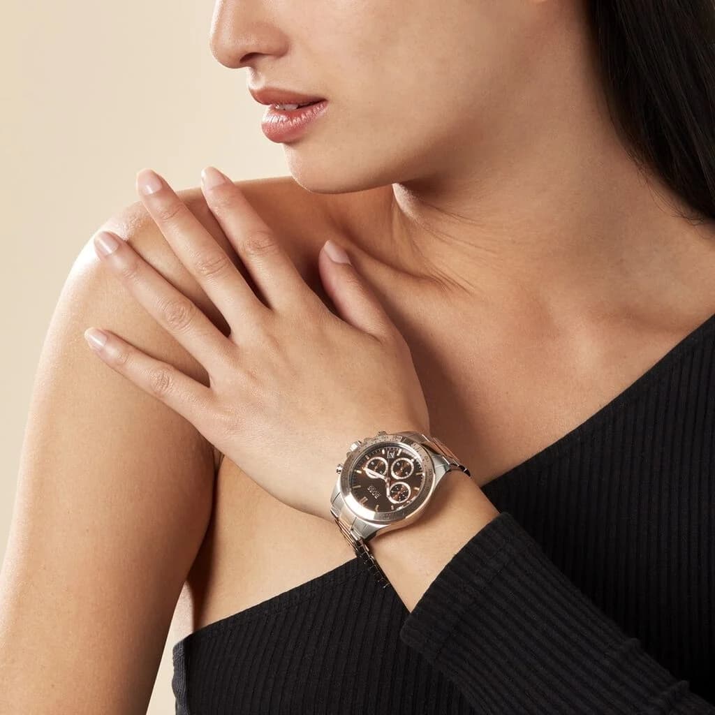 Détail du bracelet acier du Hugo Boss 1502617