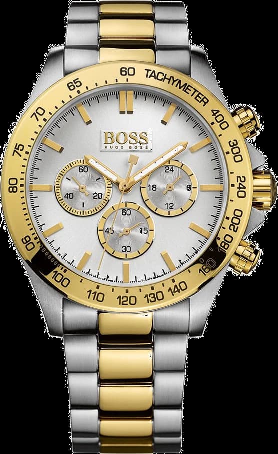 Garde-temps Hugo Boss 1512960 pour homme, chronomètre bicolore cadran blanc