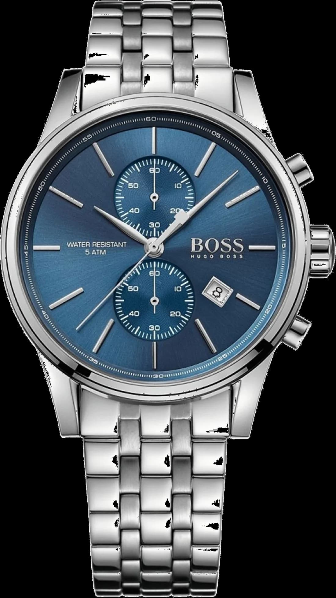 Garde-temps Hugo Boss 1513384 pour homme, cadran bleu et bracelet acier