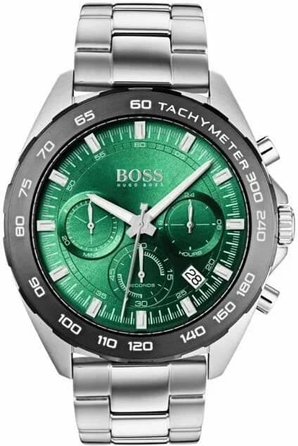 Garde-temps Hugo Boss 1513682 pour homme, cadran bleu sur bracelet acier chronographe