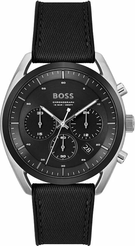 Montre Hugo Boss 1514091 homme cadran noir bracelet silicone