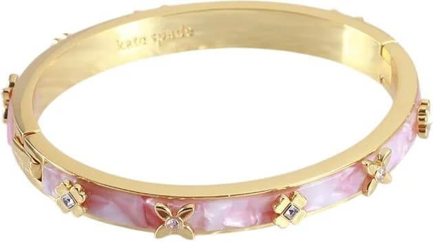 Garde-temps Kate Spade 111599P pour femme, jonc rigide doré avec accents rose