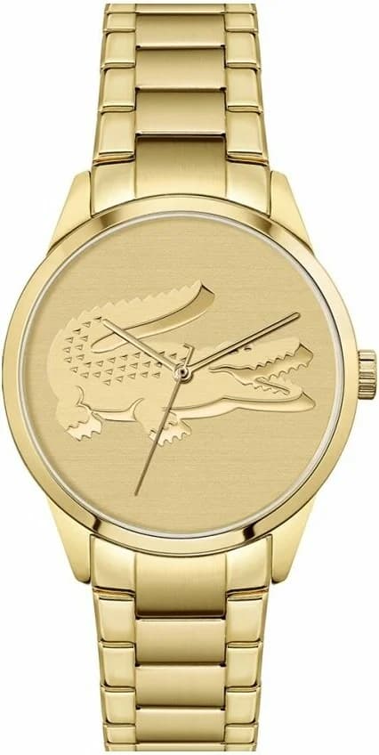 Garde-temps Lacoste 2001175 pour femme, boîtier et cadran doré bracelet acier doré