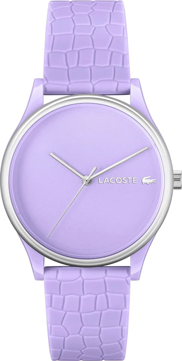 Garde-temps Lacoste 2001284 pour femme, cadran violet avec bracelet silicone lilas