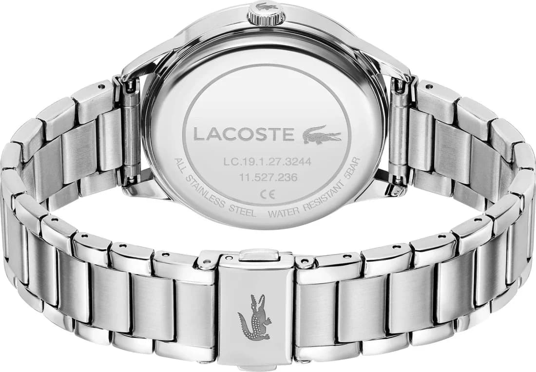 Zoom sur le cadran blanc du Lacoste 2001409