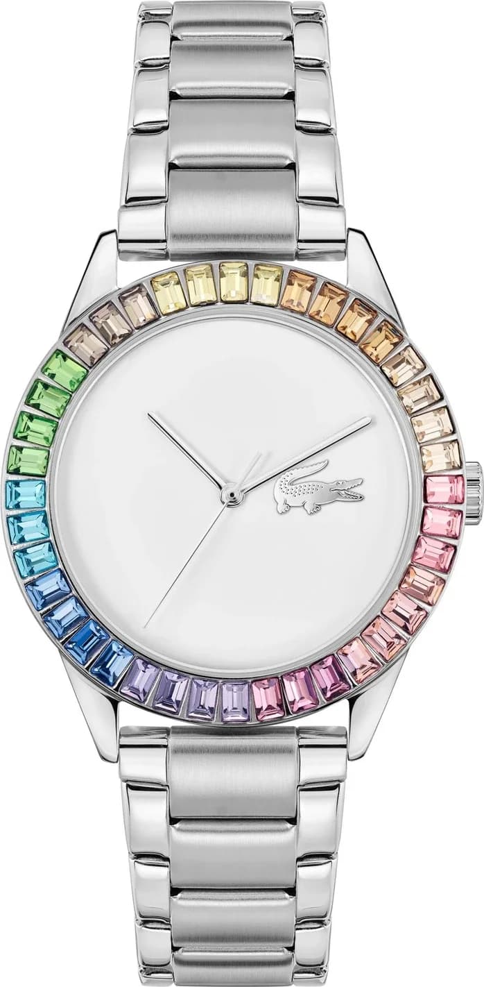 Garde-temps Lacoste 2001409 pour femme, cadran blanc, bracelet acier