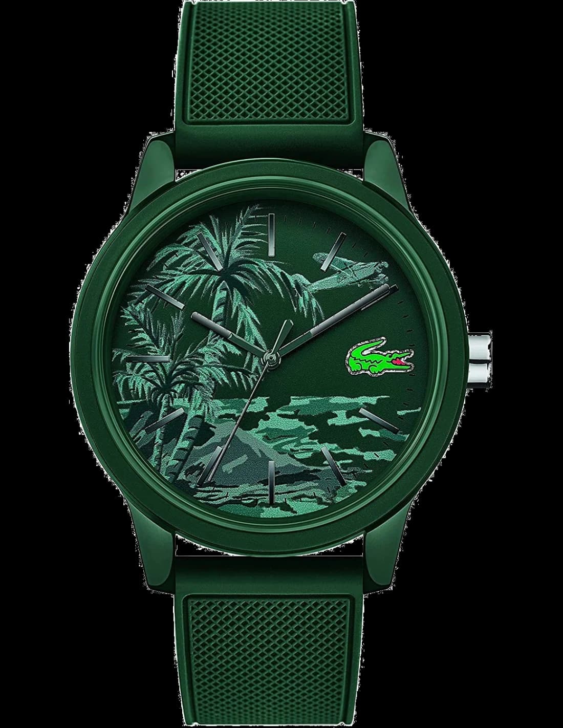 Garde-temps Lacoste 2011023 pour homme, cadran vert, bracelet silicone vert