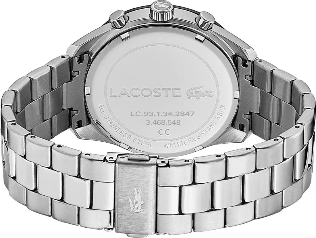 Zoom sur le cadran noir du Lacoste 2011079