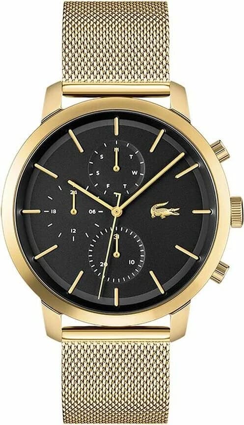 Garde-temps Lacoste 2011195 pour homme, maille milanaise dorée