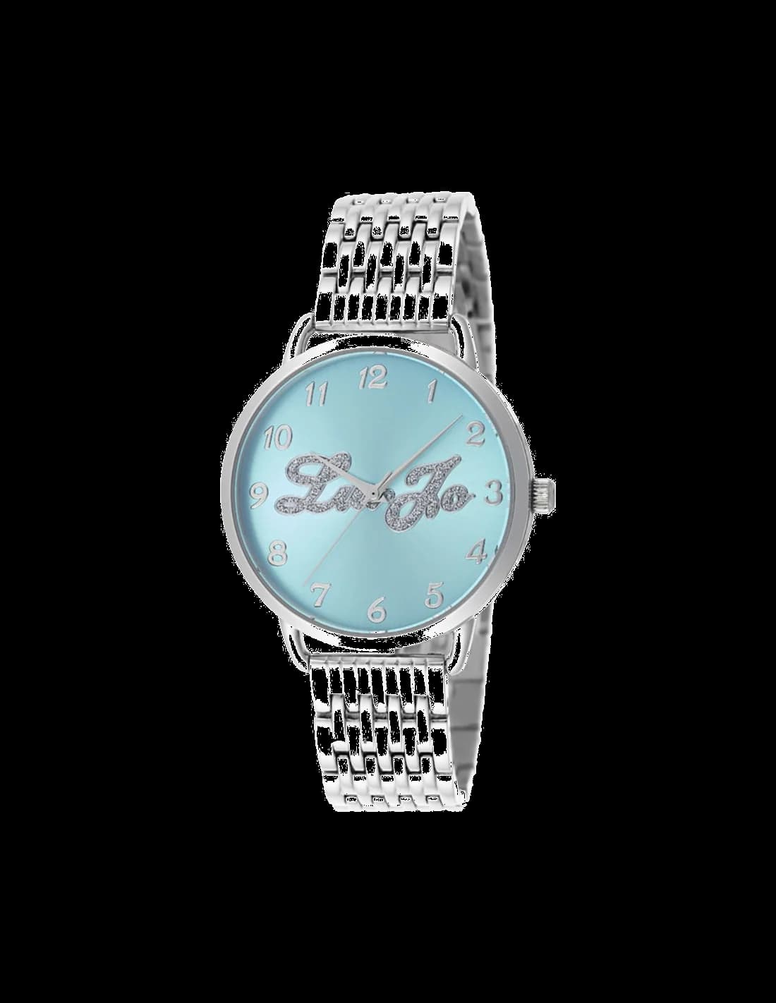 Garde-temps Liu Jo Luxury TLJ1026 pour femme, cadran bleu sur acier argenté