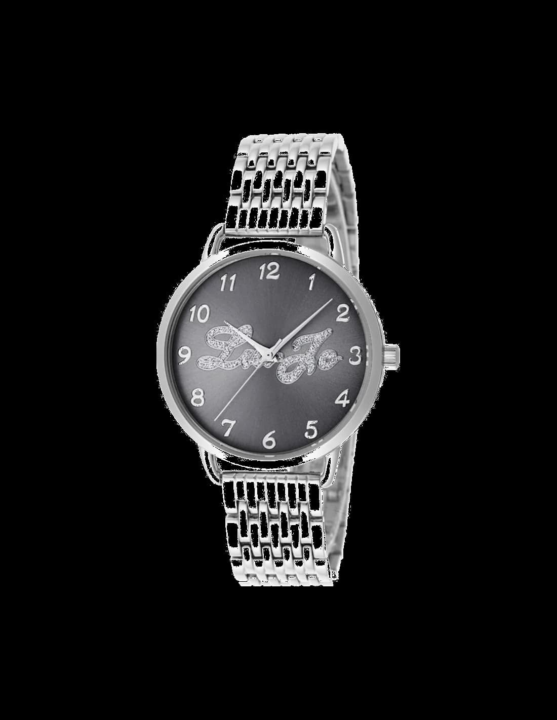 Garde-temps Liu Jo Luxury TLJ1027 pour femme, cadran noir et bracelet acier