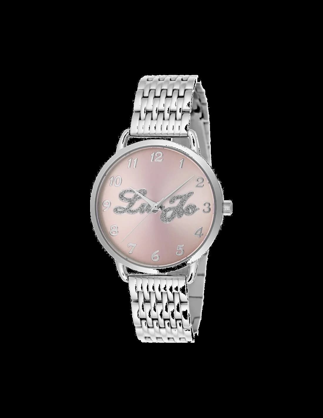 Garde-temps Liu Jo Luxury TLJ1031 pour femme, cadran rose et bracelet acier