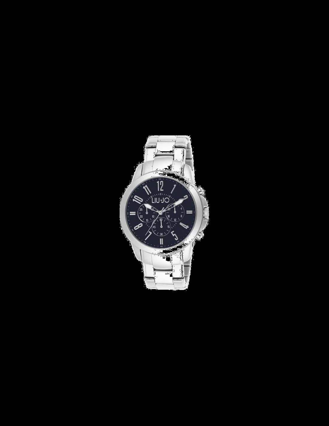 Garde-temps Liu Jo Luxury TLJ829 pour homme, au cadran bleu et bracelet acier