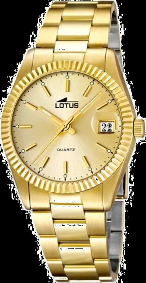 Garde-temps Lotus L15799/2 pour femme, or scintillant avec index et aiguilles brillants