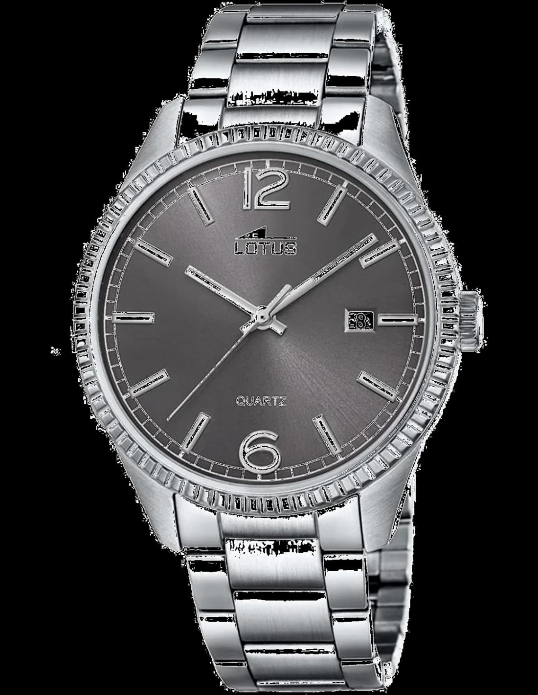Garde-temps Lotus L18299/4 pour homme, au cadran gris sur bracelet acier