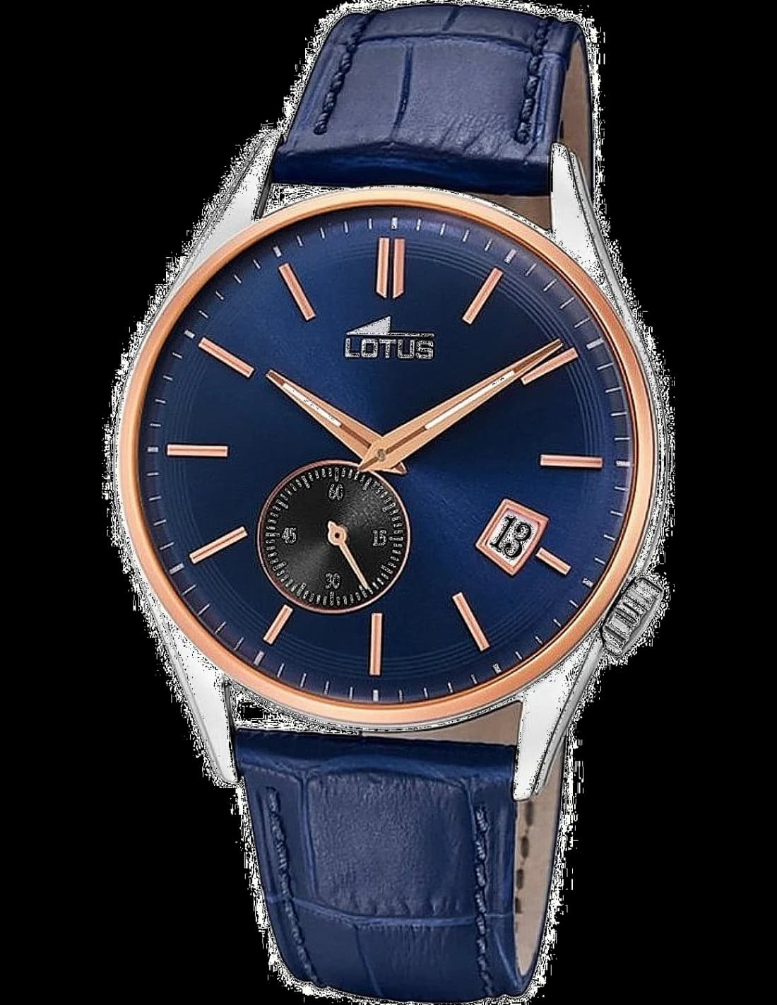 Garde-temps Lotus L18356/2 pour homme, au cadran bleu et bracelet cuir