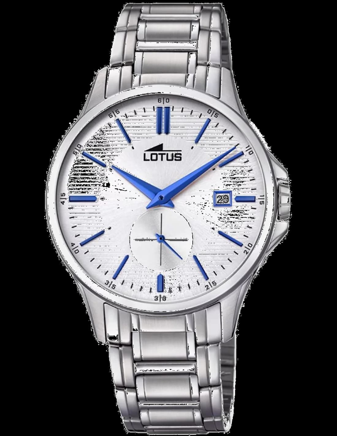 Garde-temps Lotus L18423/1 pour homme, cadran argenté sur bracelet en acier