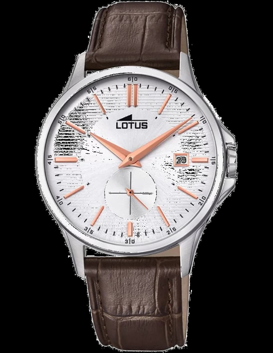 Garde-temps Lotus L18424/2 pour homme, au bracelet cuir et cadran argent