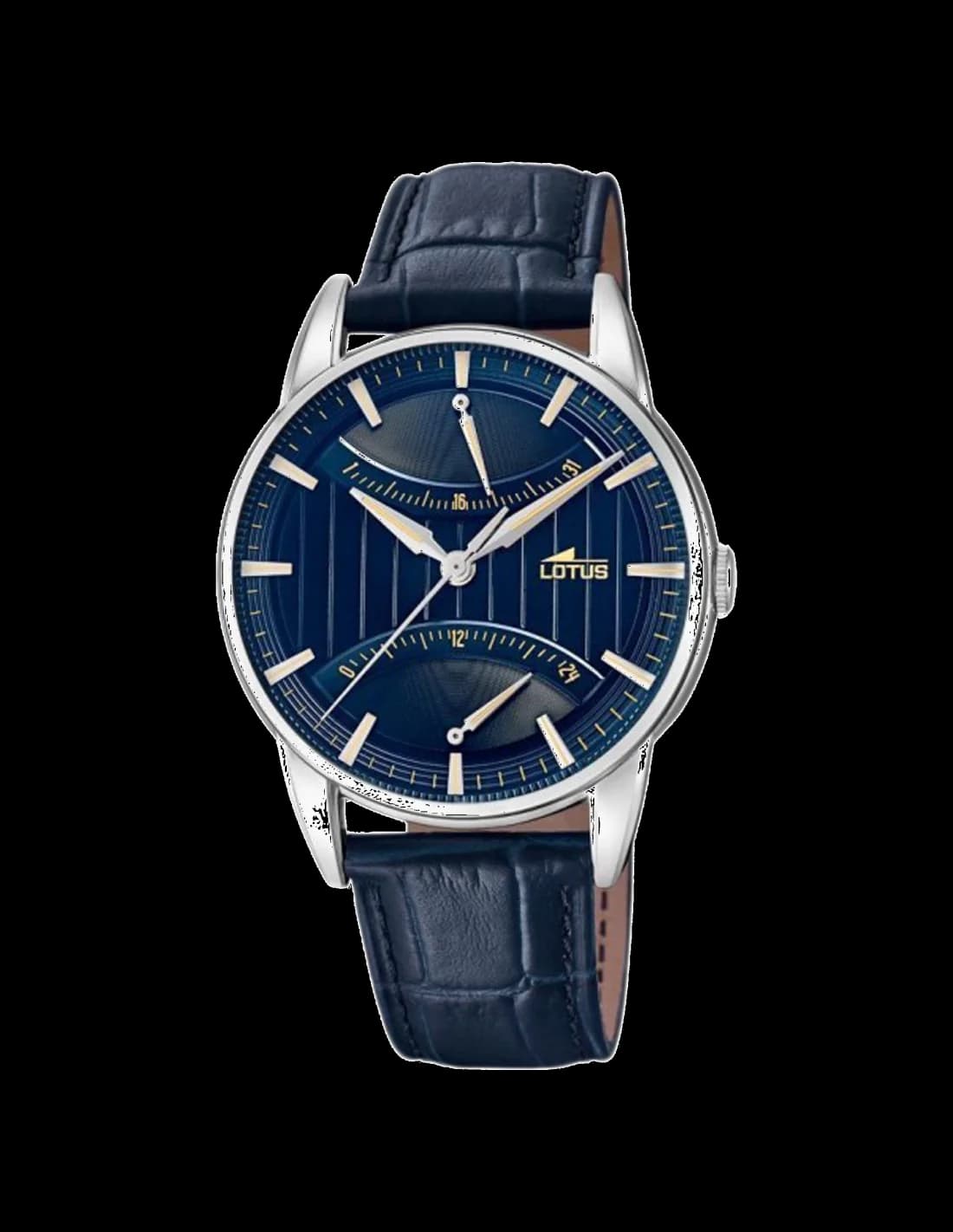 Garde-temps Lotus L18429/3 pour homme, sur bracelet cuir avec cadran bleu