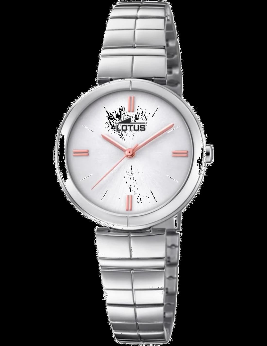 Garde-temps Lotus L18431/1 pour femme, cadran argent, bracelet acier