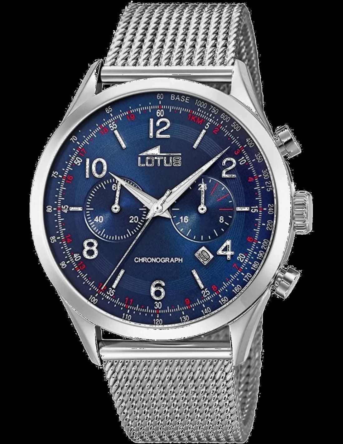 Garde-temps Lotus L18555/3 pour femme, cadran bleu, bracelet acier
