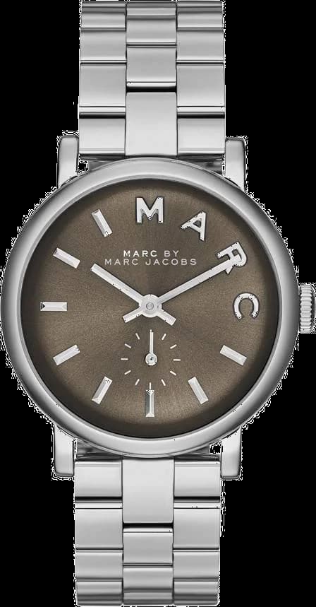 Garde-temps Marc Jacobs MBM3329 pour femme, cadran gris sur bracelet acier inoxydable