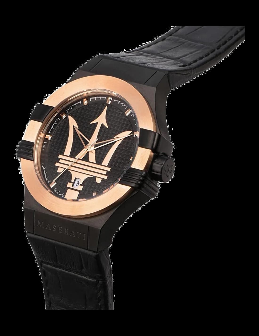Le garde-temps Maserati R8851108032 vu de profil