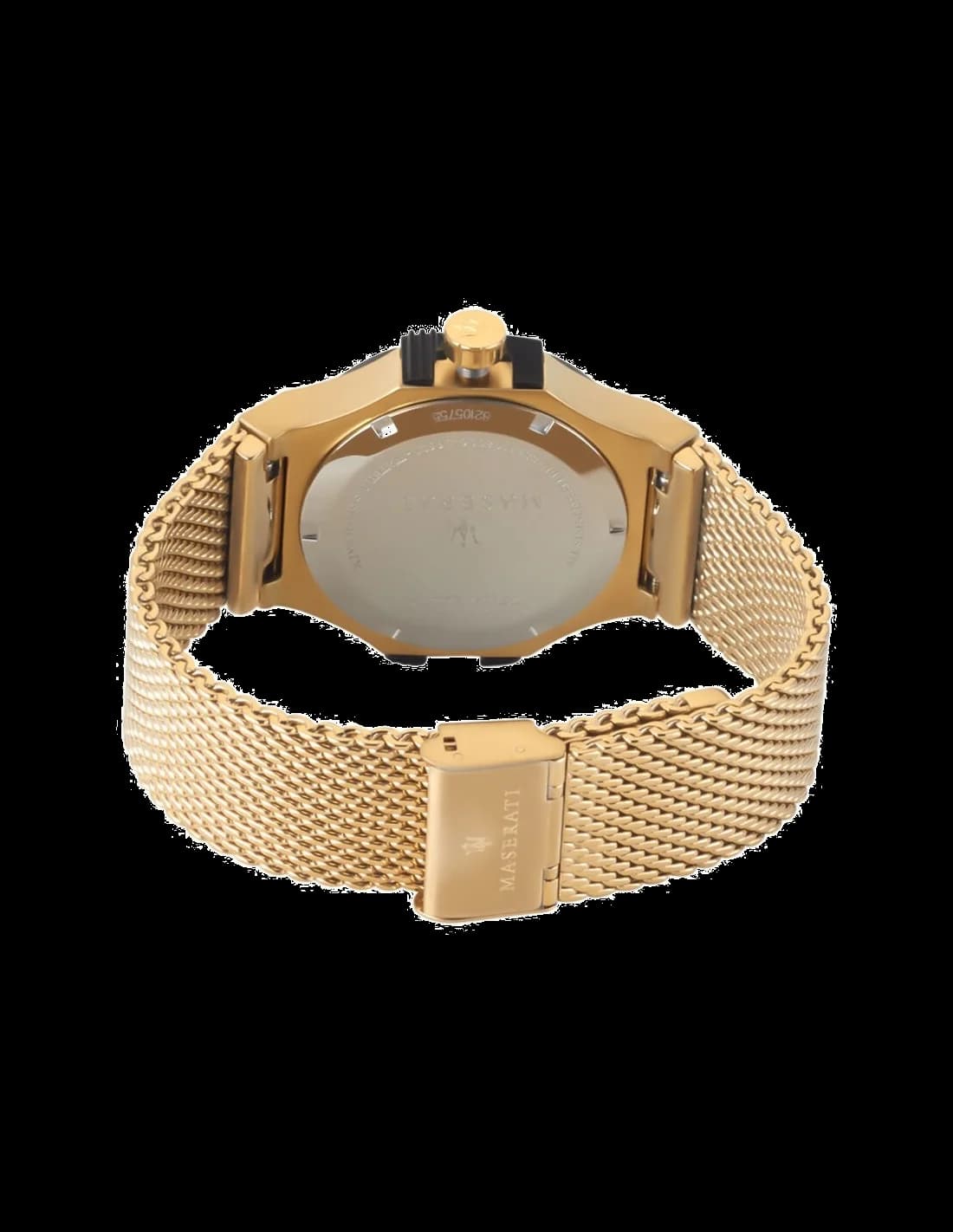 Zoom sur le cadran or du Maserati R8853108006