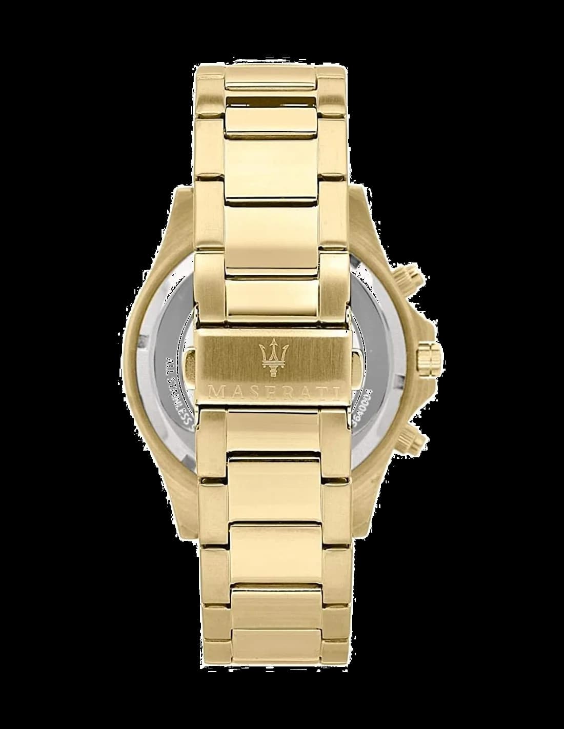 Zoom sur le cadran or du Maserati R8873640005