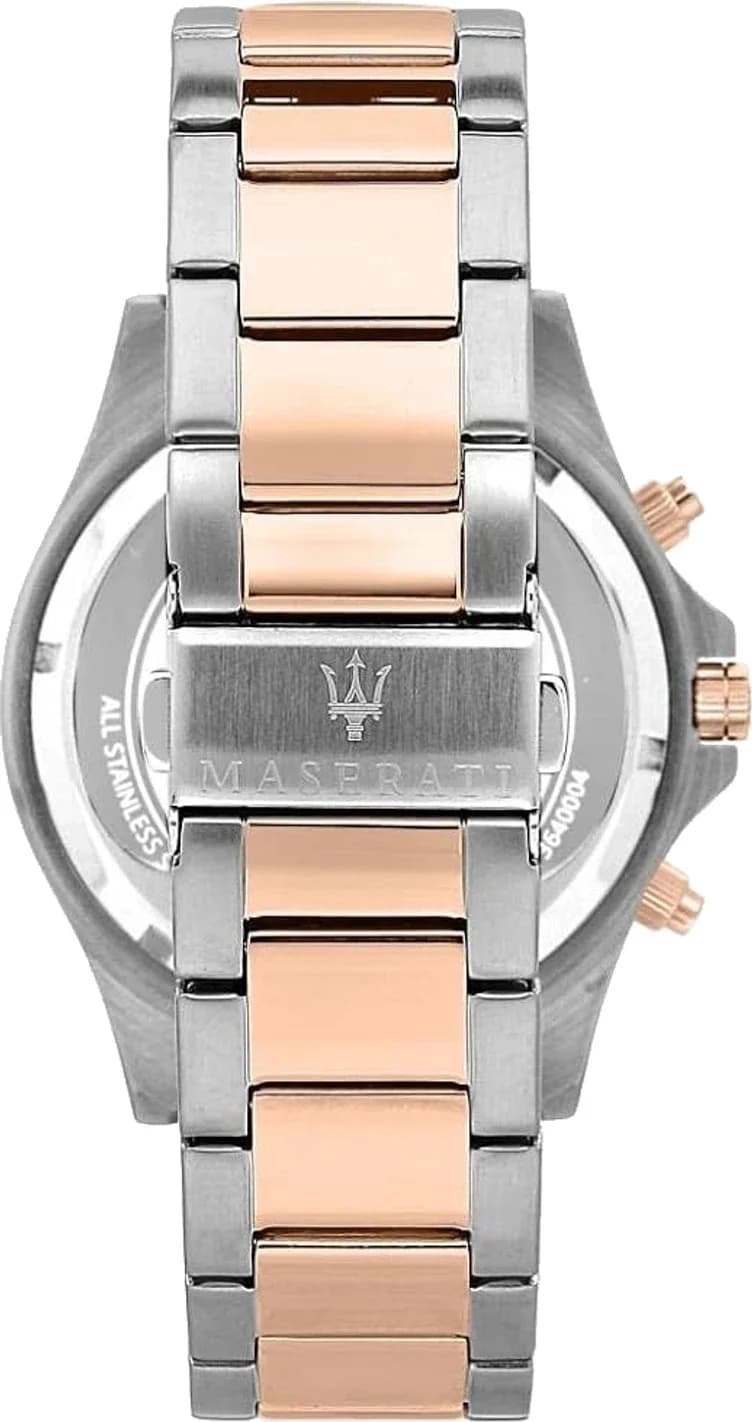 Zoom sur le cadran marron du Maserati R8873640014