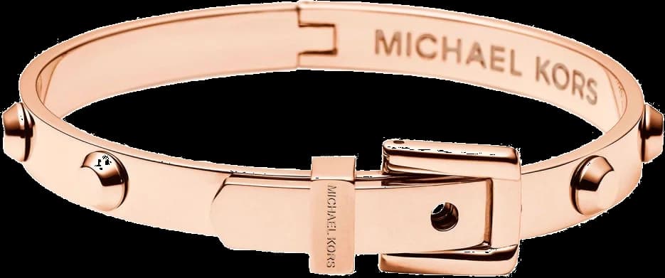 Garde-temps Michael Kors MKJ1821791 pour femme, bracelet jonc or rose, détails rivets tendance