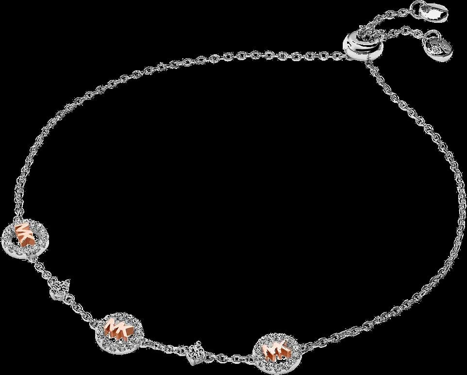 Garde-temps Michael Kors MKC1507AN931 pour femme, bracelet bicolore coulissant logo