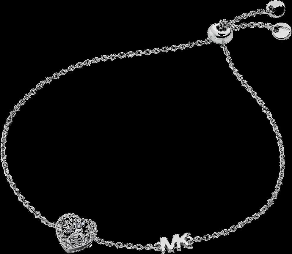 Garde-temps Michael Kors MKC1518AN040 pour femme, bracelet coulissant coeur argent