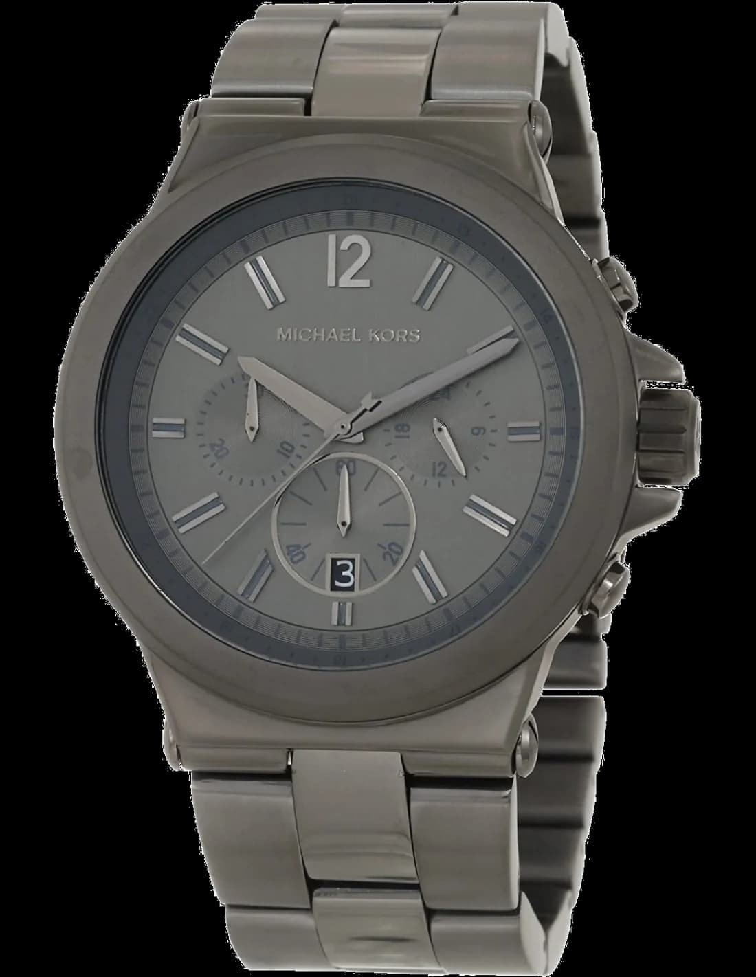 Garde-temps Michael Kors MK8205 pour homme, au cadran gris et bracelet acier anthracite