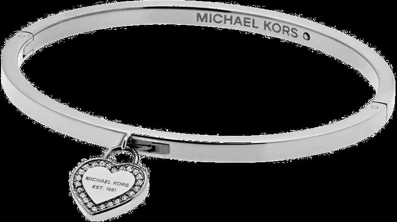 Garde-temps Michael Kors MKJ5038040 pour femme, au bracelet acier argenté breloque coeur