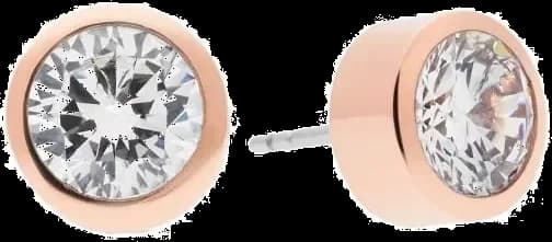 Boucles d'oreilles Michael Kors MKJ4706791 en acier or rose avec cristal pour femme vue 2